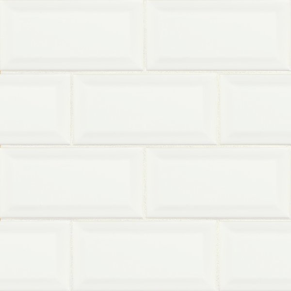 Msi White Glossy Beveled 3 In. X 6 In. Glazed Ceramic Wall Tile, 88PK ZOR-PT-0500